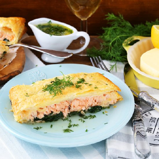 Salmon in French Pastry