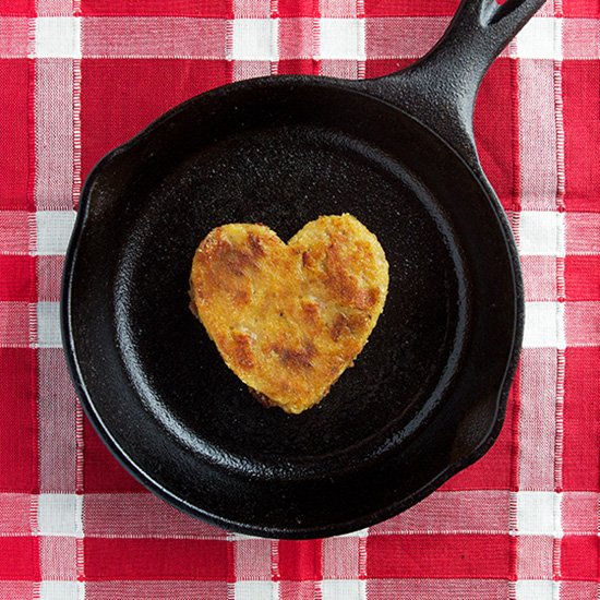 Bacon Bourbon Polenta Hearts