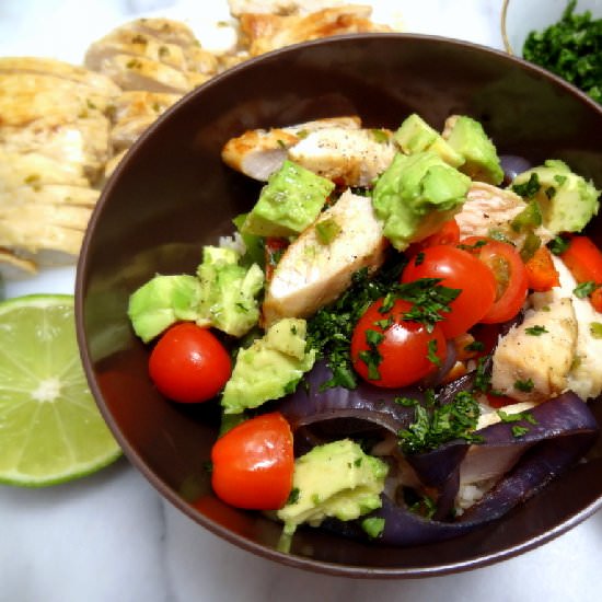 Jalapeño-Lime Chicken Fajita Bowls