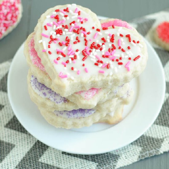 Sugar Cookies with Almond Frosting