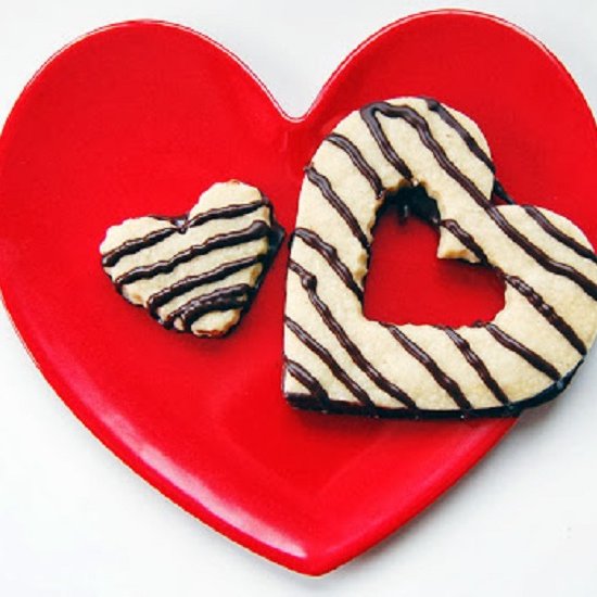 Fudge Striped Shortbread Cookies