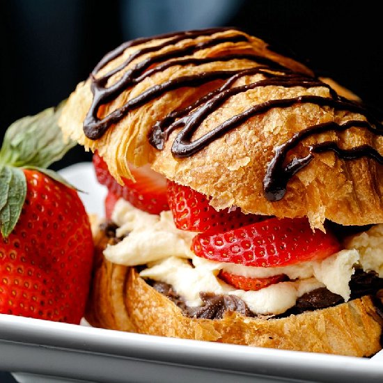 Pastry Cream Filled Croissant Love