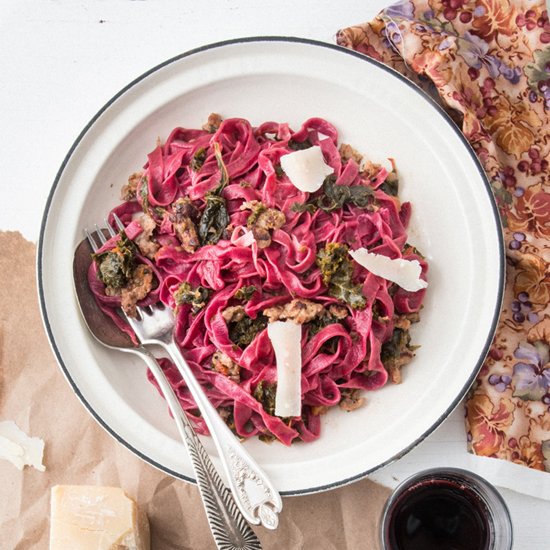 Homemade Beet Pasta