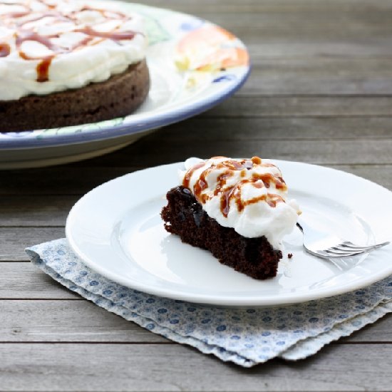 Mocha Cake with Fluffy Frosting