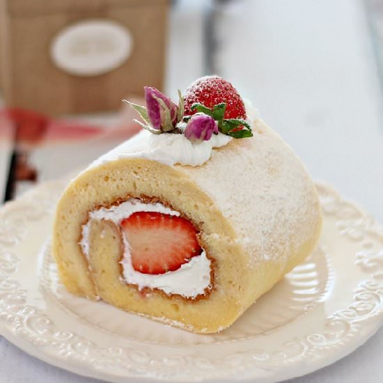 Strawberry Roll with Rose Petal Jam