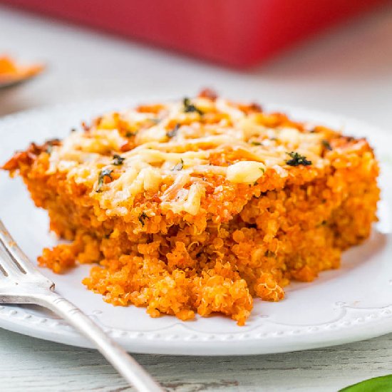 Lightened Up Cheesy Quinoa Lasagna