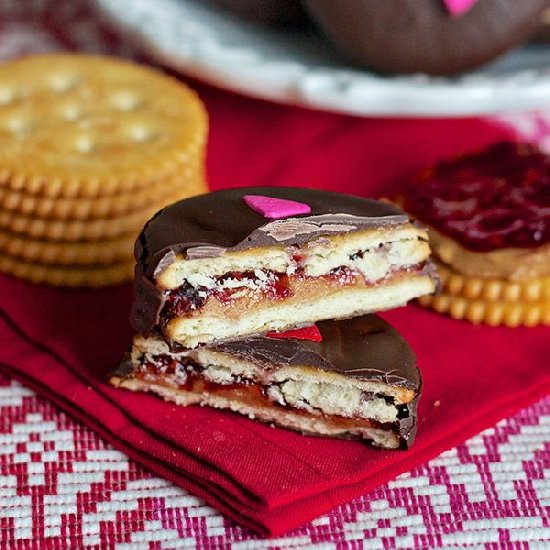 Chocolate PB&J Ritz Sandwiches