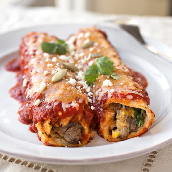 Steak & Four Cheese Enchiladas