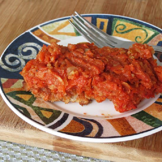 Fried Fish with Carrots, Onions