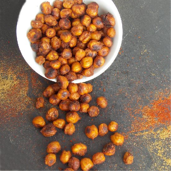 Spicy Honey Roasted Chickpeas