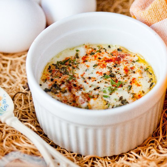 Baked Herb Cheese Eggs