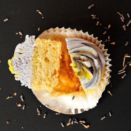 Honey Lemon Lavender Cupcakes