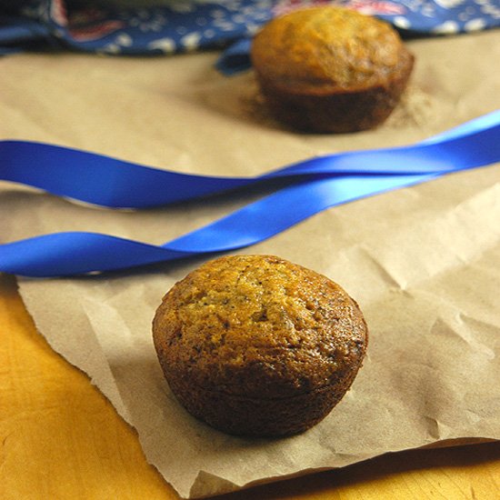 Maple Banana Poppy Seed Muffins