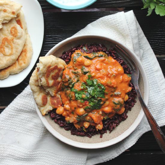 Chickpea, Spinach & Coconut Curry