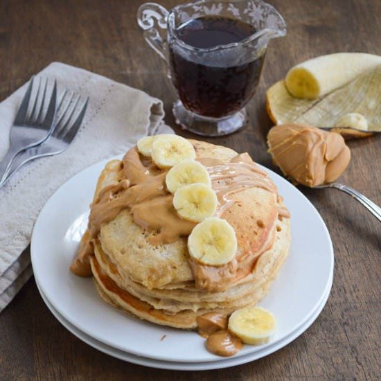 Peanut Butter Banana Pancakes