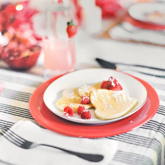 Heart Shaped Pancakes