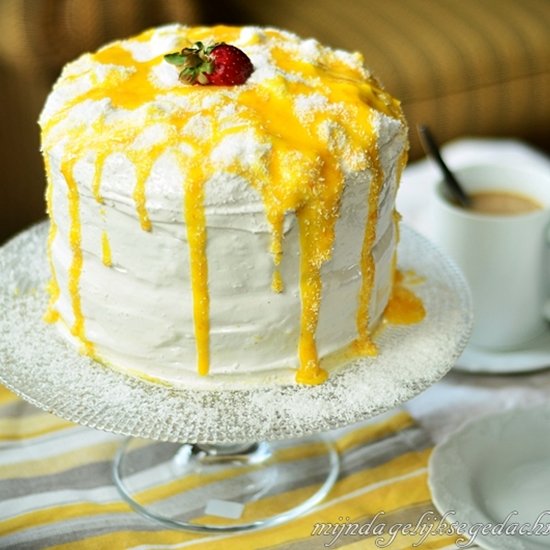 Orange Coconut Marshmallow Cake