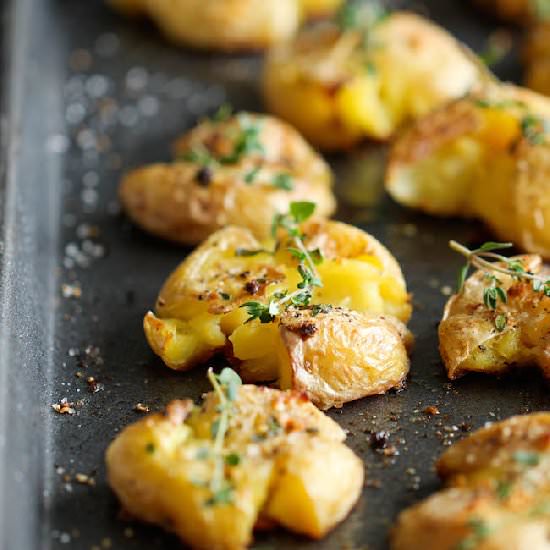 Garlic Smashed Potatoes