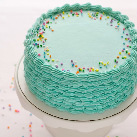 Blue Funfetti Birthday Cake