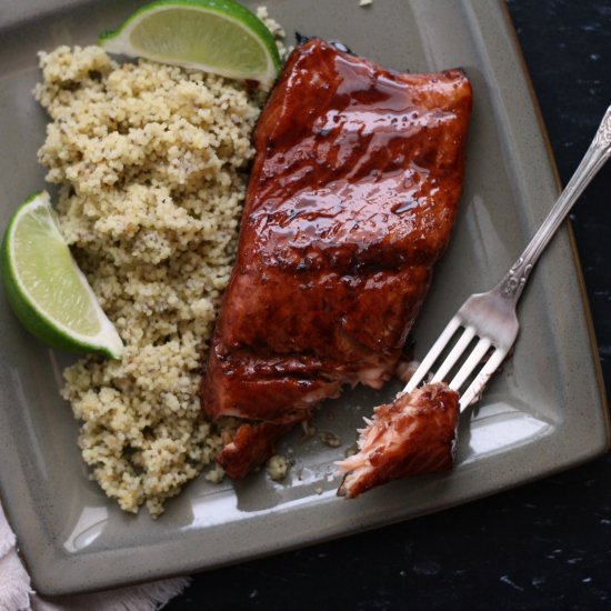 Burgundy-Balsamic Glazed Salmon