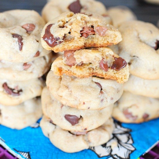 Chewy Peanut Butter Toffee Cookies