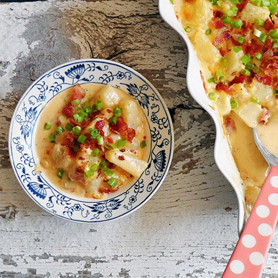 Bacon Topped Three Cheese Potatoes