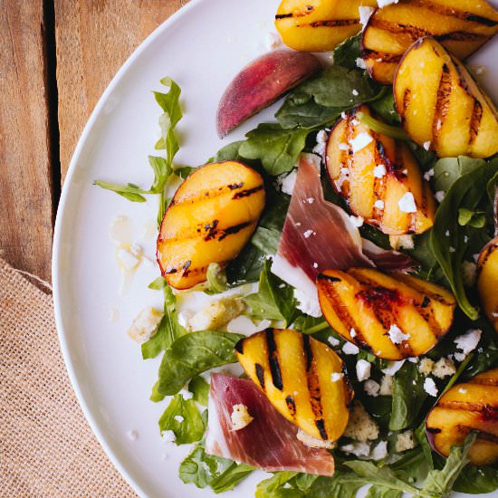 Grilled Peach and Rocket