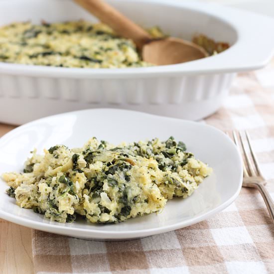 Spinach Artichoke Quinoa Casserole