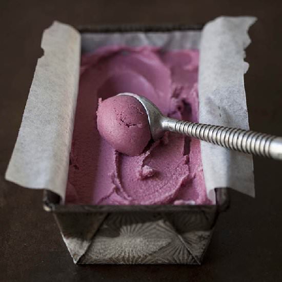 Red grape sorbet