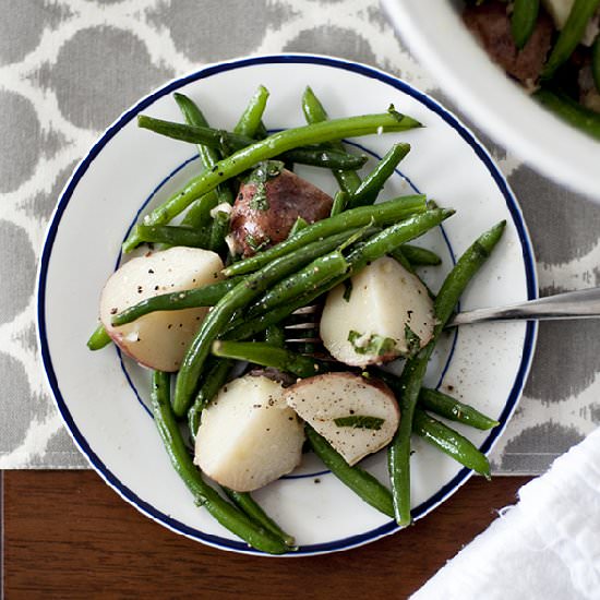 Green bean and potato salad