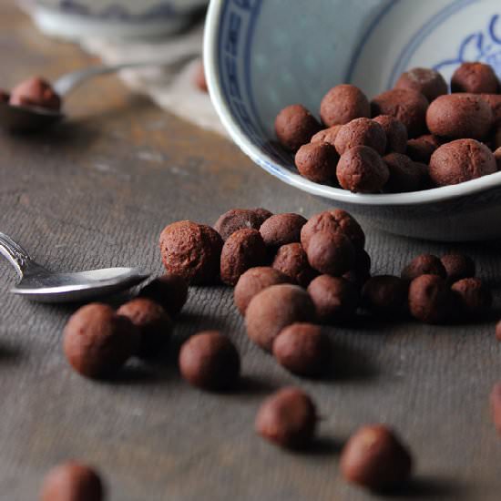 Homemade cocoa puffs