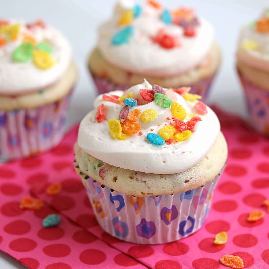 Fruity Pebble Cupcakes