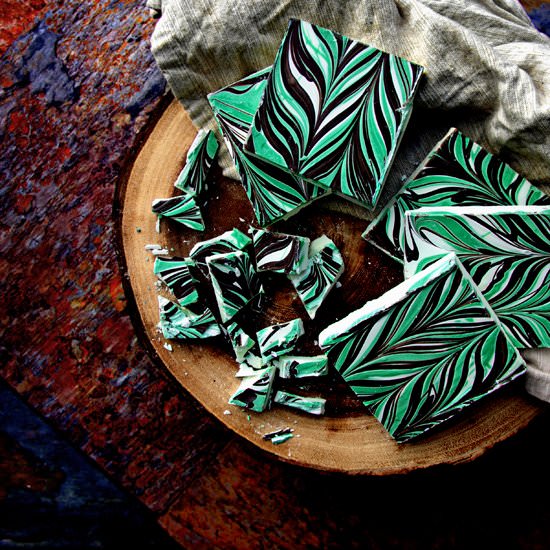 Dark Chocolate & Mint Tiger Bark