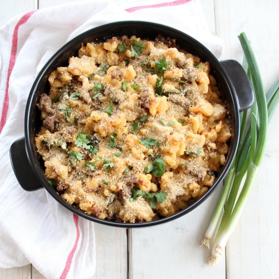 Sausage Jalapeño Mac and Cheese