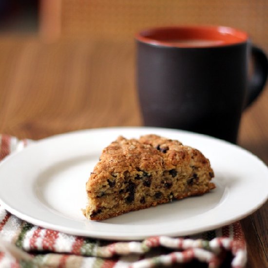 PB Chocolate Chip Oatmeal Scones