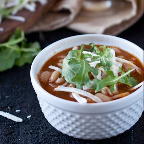 White Bean Beer and Ham Soup