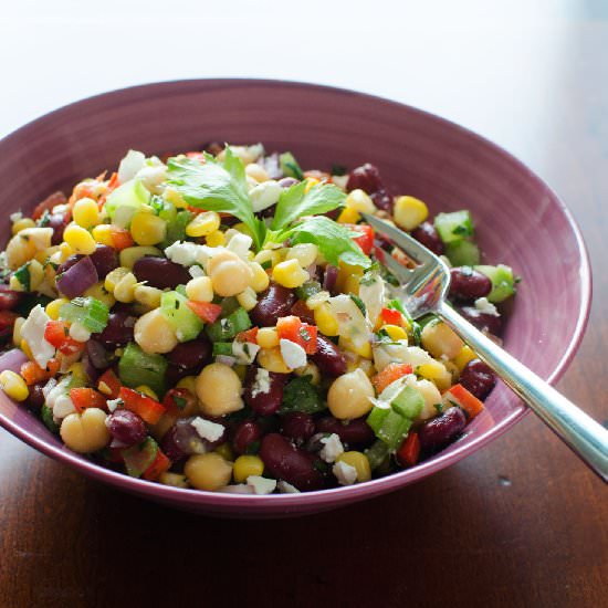 Chickpeas and Kidney Beans Salad