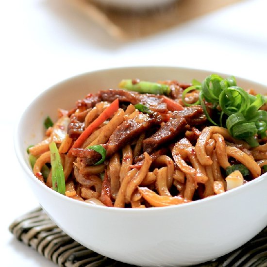 Stir Fried Udon Noodles