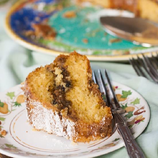 Fig Walnut Streusel Coffee Cake