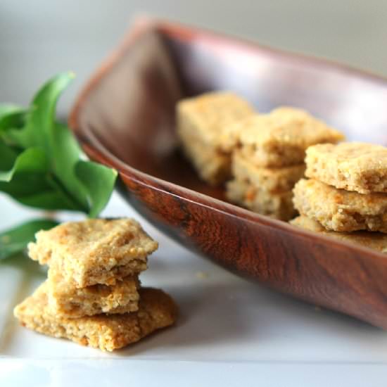 Almond Flour Cheese Crackers