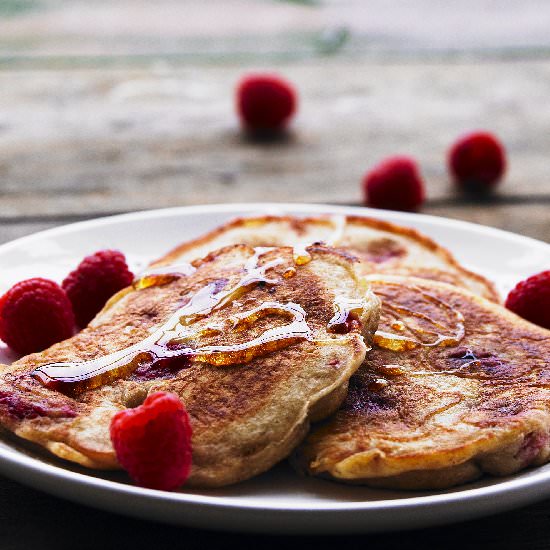 Raspberry Breakfast Pancakes