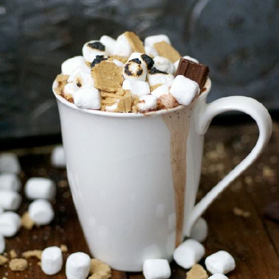 Boozy S’mores Hot Chocolate