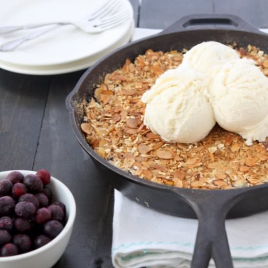 Skillet Blueberry Crisp