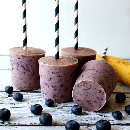 Blueberry Banana Smoothie Pops