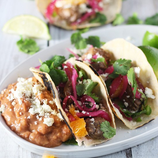 Pomegranate Pork Tacos