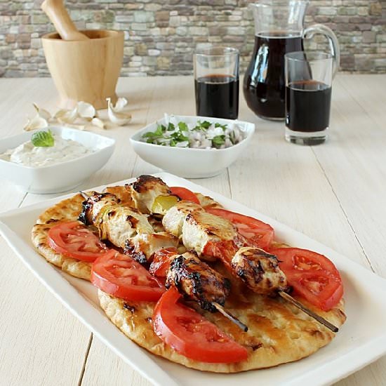 Yogurt Marinated Chicken Souvlaki