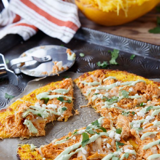 Skinny Buffalo Chicken Pizza