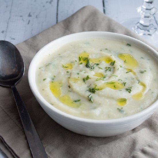 Mashed Potato Soup with Tarragon