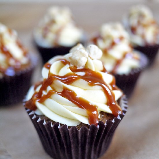 Toffee Nut Latte Cupcakes