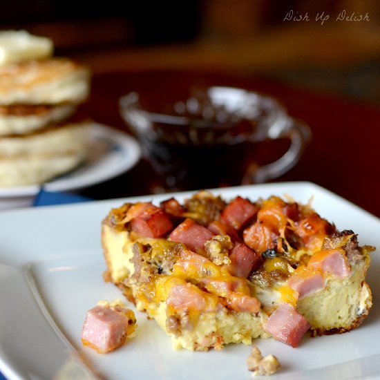 Sausage & Ham Breakfast Casserole